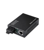 DIGITUS Media Converter, Multimode, 10/100Base-TX to 100Base-FX, Incl. PSU SC connector, Up to 2km