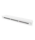 Digitus CAT 6A Patch Panel, stíněný, 1U, 24 portů, 8P8C, šedý, 483 mm (19 ")