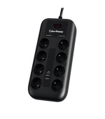 CyberPower přepěťová ochrana, 8 českých zásuvek, 2x USB
