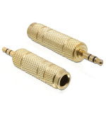 Delock adaptér stereo jack 3,5 mm samec na stereo jack 6,35 mm samice