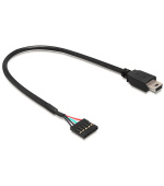 Delock kabel USB 2.0 pinový konektor, samice > USB mini, samec, 30cm