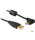 Delock kabel USB 2.0 A samec > USB micro B samec, pravoúhlý 90°, 1m