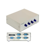 Delock přepínač sériového rozhranní RS-232 4-porty, manuální