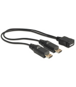 Delock kabel USB micro B samice > 2 x USB micro-B samec 20.5 cm