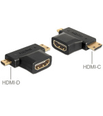 Delock adaptér HDMI-A samice > HDMI-C + HDMI-D samec