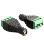 Delock Adaptér stereo jack 3,5 mm samice > svorkovnice 3 piny