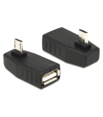 Delock Adapter USB micro-B samec > USB 2.0-A samice, OTG, pravoúhlý 90°