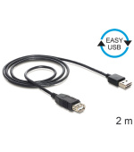 Delock kabel EASY-USB 2.0-A samec > USB 2.0-A samice,prodlužující 2 m
