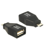 Delock Adapter USB micro-B samec > USB 2.0-A samice OTG, celý v pouzdru