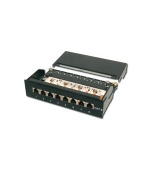 Digitus Desktop CAT 6 Patch Panel, stíněný Class E, 8-port RJ45, 8P8C, LSA, černý, 482x44x109