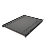 APC Netshelter pevná police, nosnost 114 kg, 1U, 67,3-82,5 cm, černý
