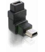 DeLock Adaptér USB mini B 5-pin 90° samec na USB mini B samice