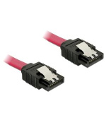 Delock Kabel SATA III 30 cm, přímý, červený