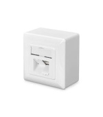 Digitus modulární dvojzásuvka CAT6, stíněná, na omítku, bílá, LSA