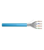 DIGITUS Instalační kabel CAT 6A U-FTP, 500 MHz Eca (EN 50575), AWG 23/1, papírová krabička 100 m, simplex, barva modrá