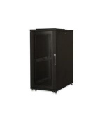 DIGITUS 26U serverový stojan, Unique Series ocelové přední dveře 1340x600x1000 mm s plexi sklem, černé (RAL 9005)
