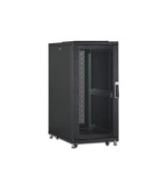 DIGITUS 26U serverový stojan, Unique Series, ocelové dveře děrované 1340x600x1000 mm, barva černá (RAL 9005)