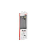 Ednet -  Apple IP5/6 nabíjecí a datový kabel, Apple 8pin - USB A  St/St, 1,0m, High Speed, UL, MFI, zlacené konektory
