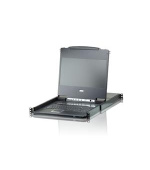 ATEN CL6708MW-ATA-AG SINGLE RAIL 8-PORT DVI FHD LCD KVM 17.3" W/LED LIGHT/USA KB/EU