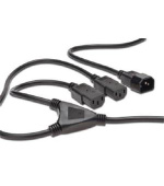 Digitus Napájecí kabel Rozbočovací, C14 - C13 2x, M / F, 1,7m, H05VV-F3G 1.0qmm / 0.75qmm, bl