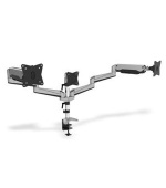 Digitus Držák pro tři monitory, plynové pružiny, 15-27 ", stříbrný max. Zatížení 6 kg, maximum VESA 100x100