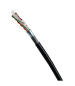DATACOM FTP drát CAT6 PVC+PE,Fca 305m cívka černý 2-OUTDOOR