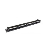OPTIX UTP Patch panel Cat.6, 24 port, 1U, black, Certifikován
