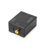 Digitus Převod z digitálního na analogový s kovovým pouzdrem Coaxial/Toslink na BNC (Cinch), napájení 5V / 1A