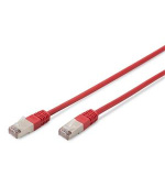 Digitus CAT 5e SF-UTP patch cable, Cu, PVC AWG 26/7, length 0.5 m, color red