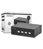 Digitus VGA přepínač, 4 vstupy, 1 výstup 250MHz, vč. napájení DC9V, 300 mA, Max. 1080p