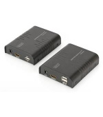 DIGITUS HDMI KVM Extender, 120 m, Full HD, 1080p přes síťový kabel (Cat 5, 5E, 6),