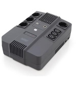 DIGITUS UPS vše-v-jednom, 800VA / 480W, LED 12V / 9Ah x1, 4x CEE 7 / 7,3x IEC C13, USB, RJ45