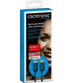 ClickTronic HQ OFC kabel HDMI High Speed s Ethernetem, zlacené, 4K@60Hz, 2m