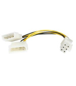 Premiumcord Redukce napájecí 5.25" Molex - 6 pin pro PCI-E grafické karty