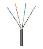 goobay TP Kabel 4x2,drát UTP Cat5e AWG24, 100m, černá, venkovní provedení