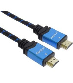 PremiumCord Ultra HDTV 4K@60Hz kabel HDMI 2.0b kovové+zlacené konektory 3m bavlněné opláštění kabelu