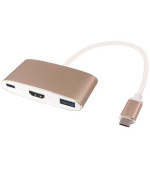 PremiumCord Převodník USB3.1 na HDMI + USB3.0 + PD ( USB Power Delivery )