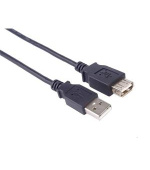 PremiumCord USB 2.0 kabel prodlužovací, A-A, 1m černá