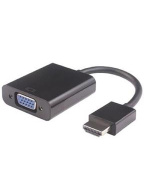 PremiumCord Převodník HDMI na VGA se zvukem 3,5mm stereo jack - černý