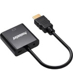 PremiumCord Převodník HDMI na VGA se zvukem 3,5mm stereo jack - černý