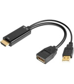 PremiumCord adaptér HDMI to DisplayPort Male/Female s napájením z USB