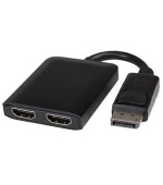 PremiumCord MST adaptér DisplayPort 1.2 - 2x HDMI, rozšíření+zrcadlení+2 obrazy, 4K*2K@60Hz