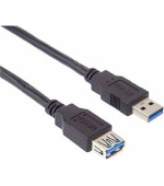 PremiumCord Prodlužovací kabel USB 3.0 Super-speed 5Gbps A-A, MF, 9pin, 1m