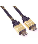 PremiumCord GOLD 4K HDMI High Speed + Ethernet kabel, zlacené konektory, 3m