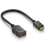 PremiumCord Flexi adaptér HDMI Typ A samice - mini HDMI Typ C samec pro ohebné zapojení