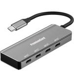 PremiumCord 5G SuperSpeed Hub USB-C na 4x USB 3.2 C Aluminum