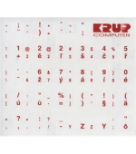 PremiumCord Česká přelepka na klávesnici - červená