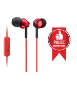 SONY MDR-EX110AP Sluchátka do uší s mikrofonem, rozsah 5 až 24000 Hz - Red