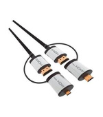 PLATINET OMEGA kabel HDMI v1.4 černý 1,5m + adapter na miniHDMI a microHDMI