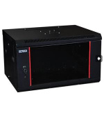 OCRACK 19" OCC-04U-45SBK rozvaděč nástěnný 4U/450mm celoskleněné dveře BLACK
